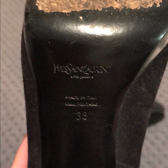 YSL Knee high stretchy suede boots - Picture 6 of 7